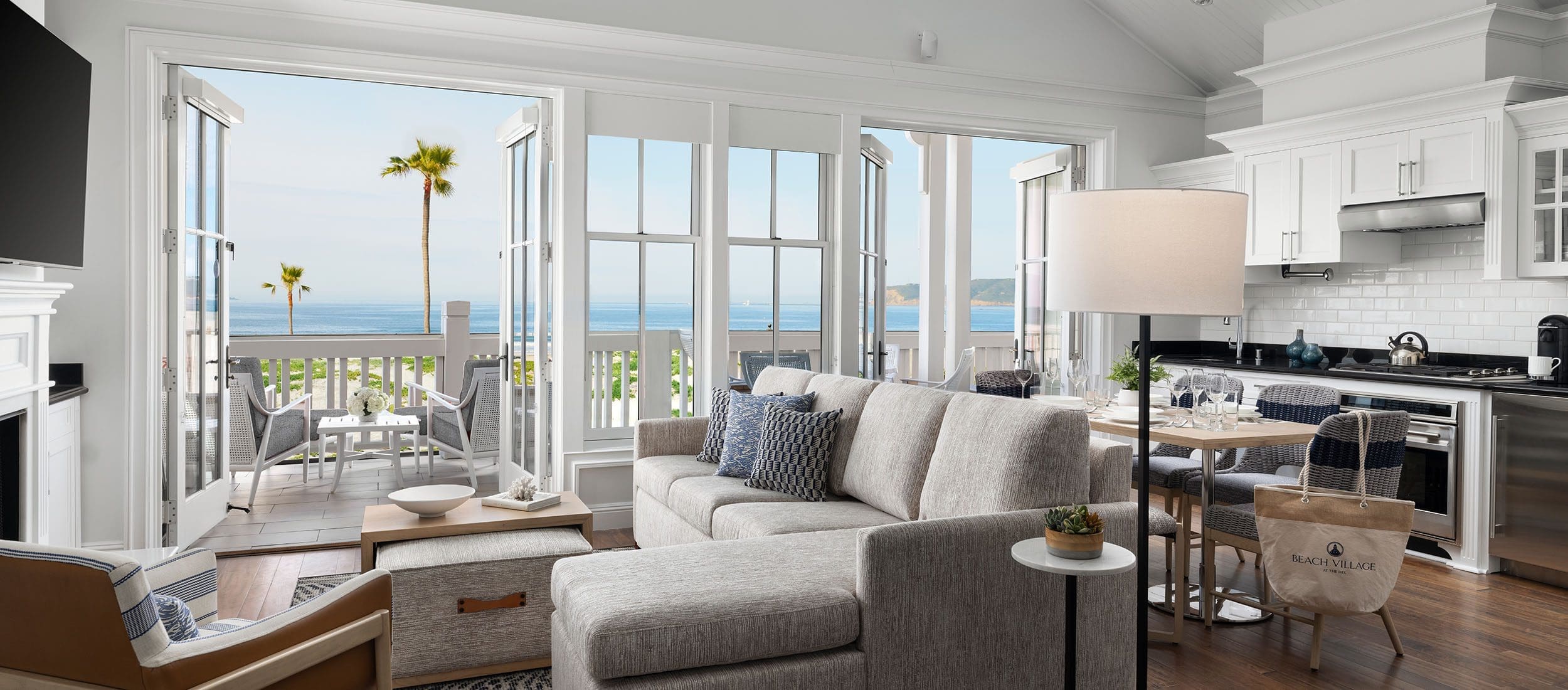Oceanfront Cottage Living Area