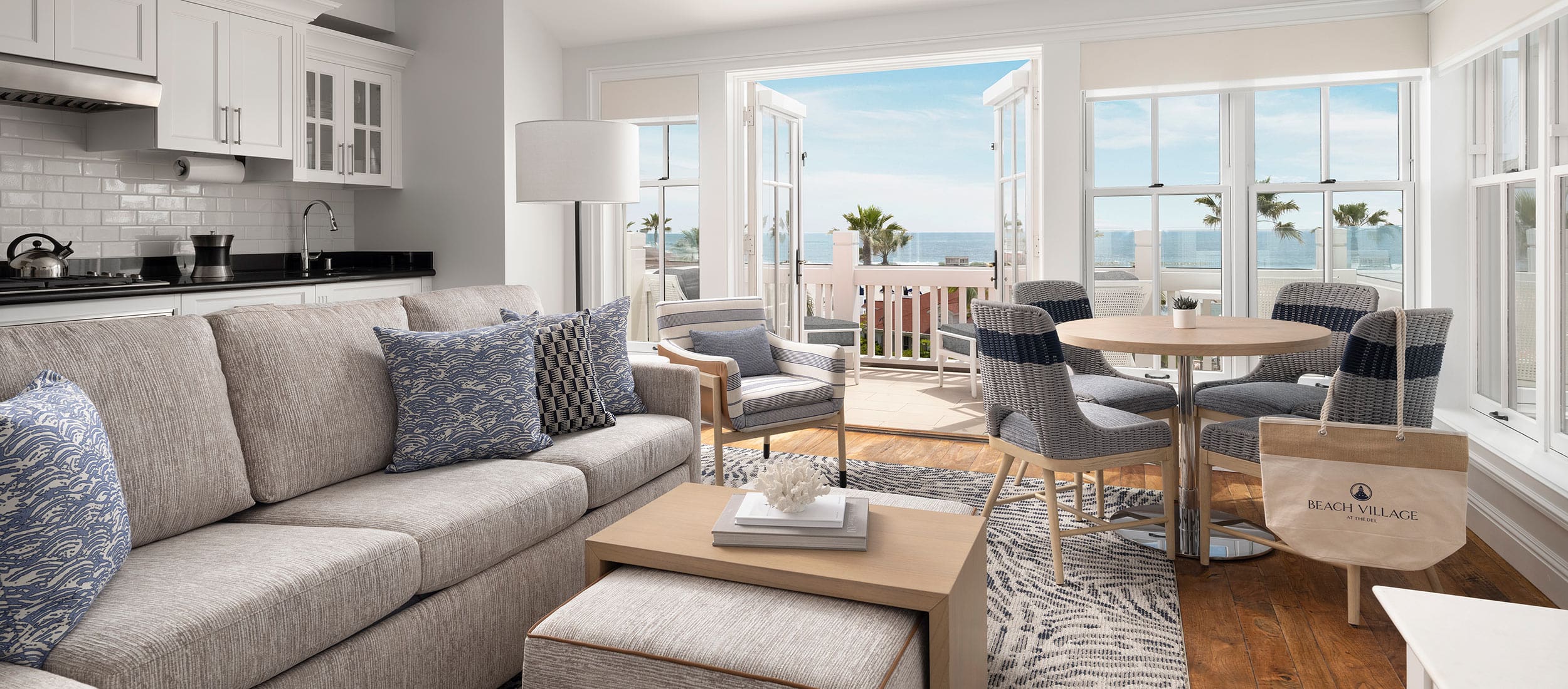 Oceanview Villa Living Room and Kitchen