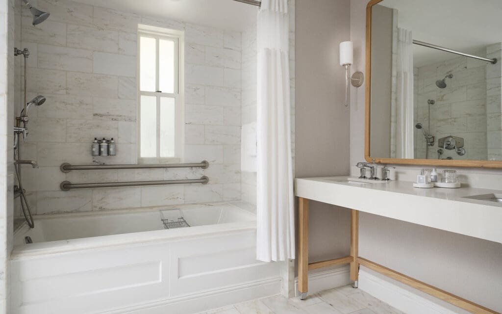 Beach Village Accessible Bathroom with Tub