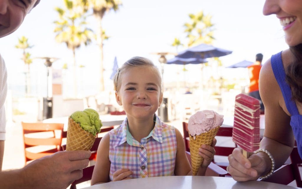 girl enjoying ice cream
