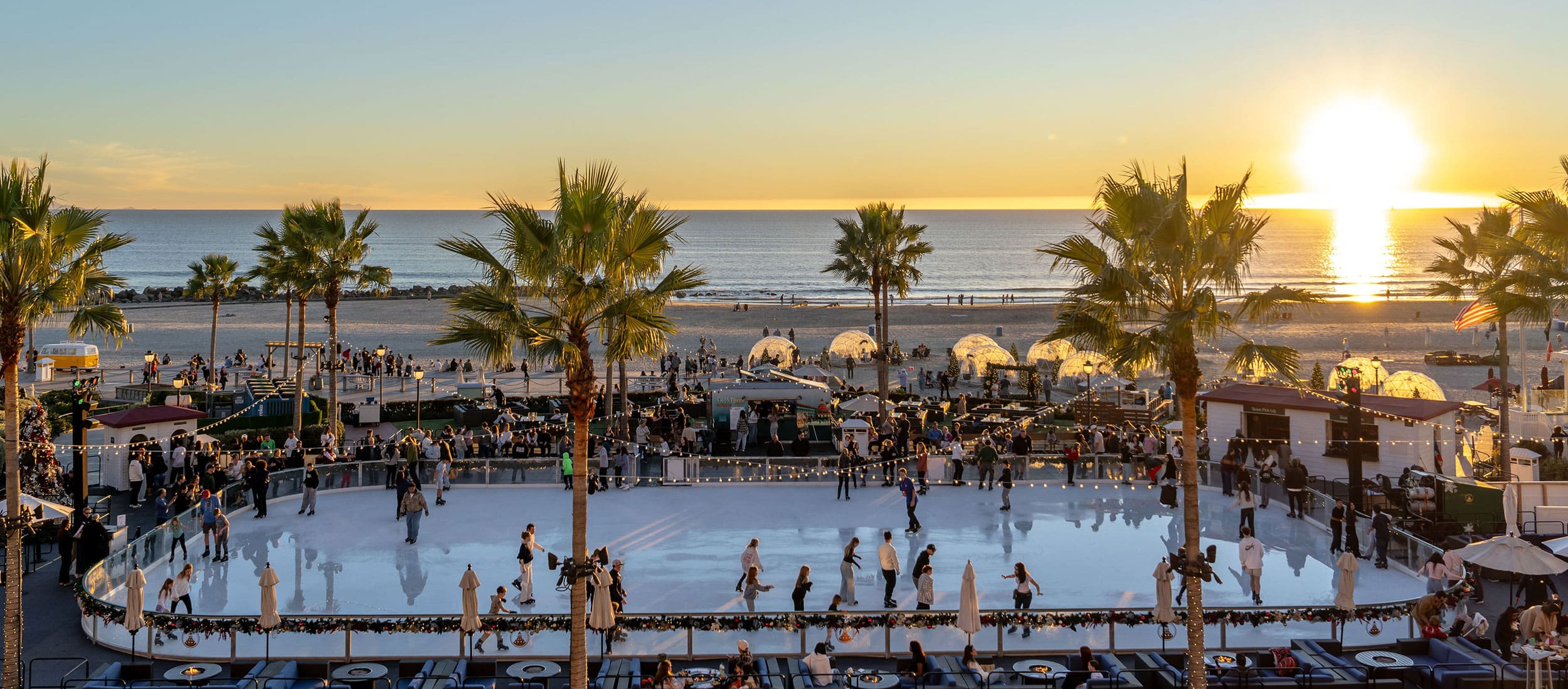 Beachfront ice rink