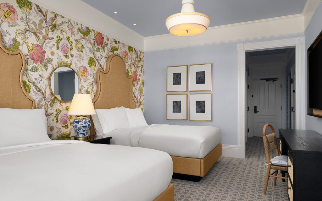 Victorian guest room with 2 queen beds