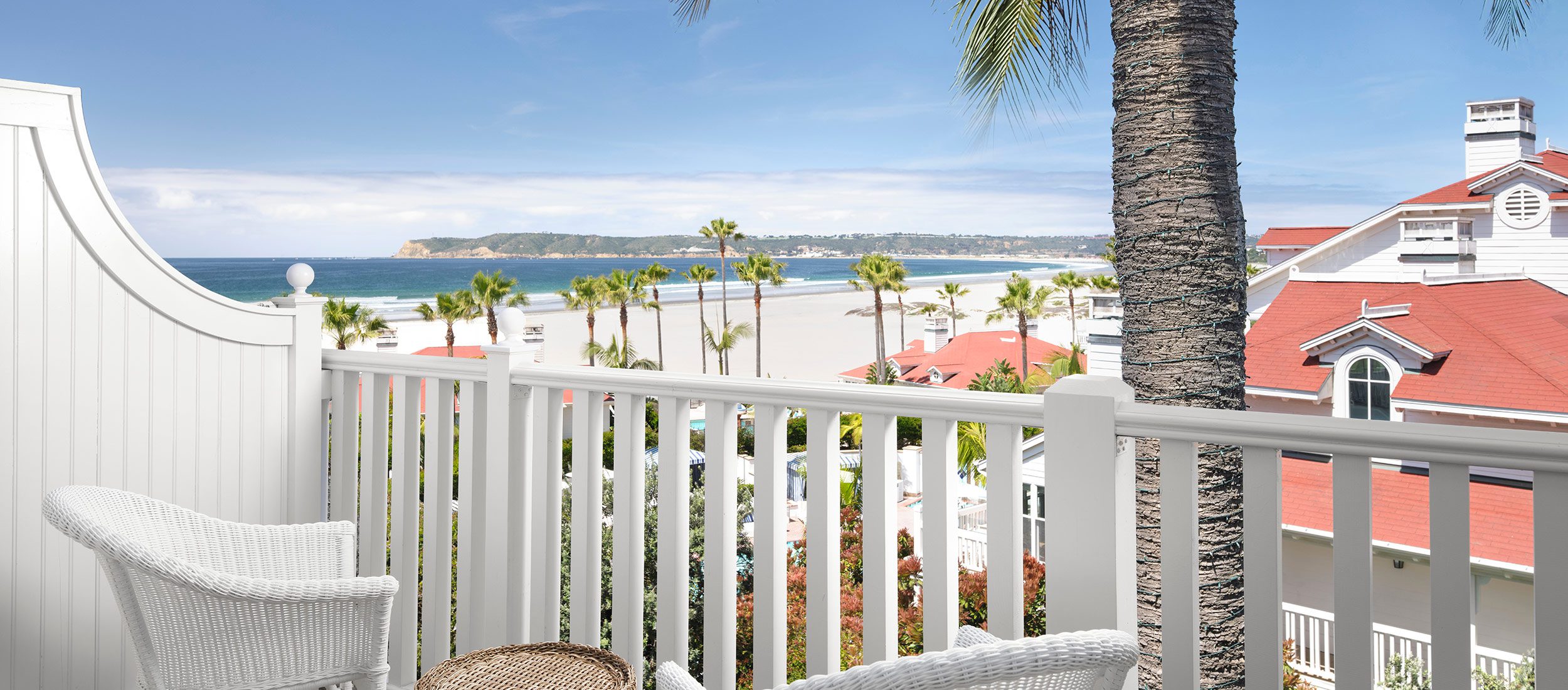 Oceanview Victorian guest room balcony