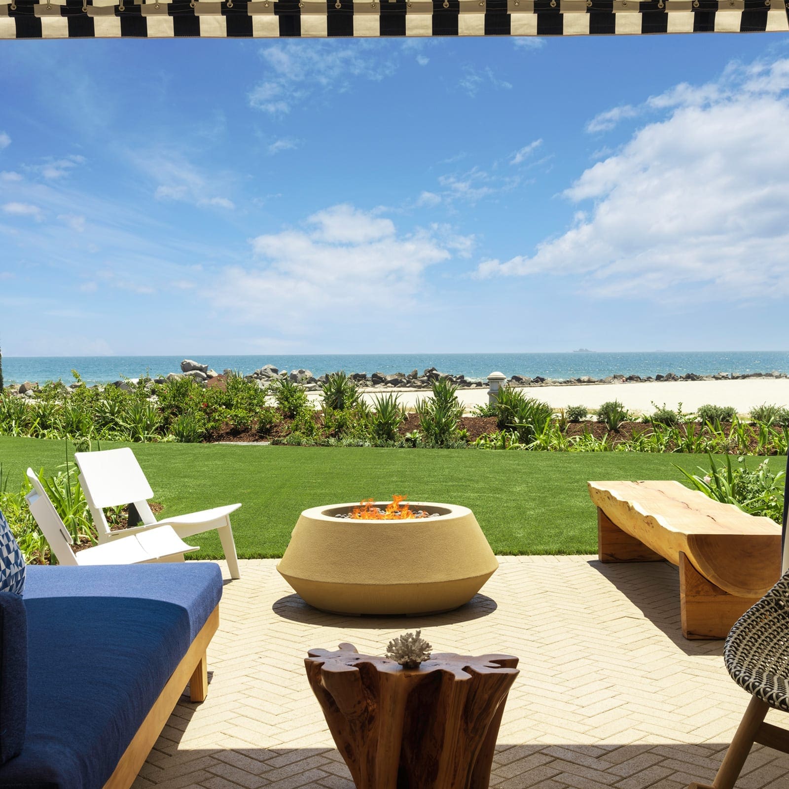Cabana Ocean View Terrace Fire Pit