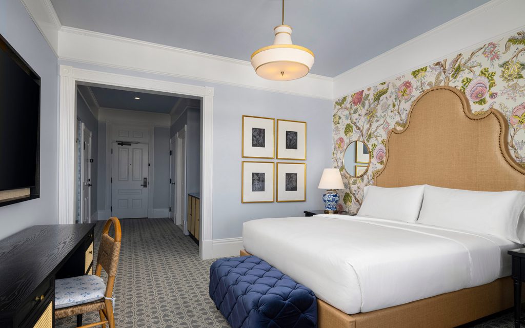 Victorian guest room with king bed